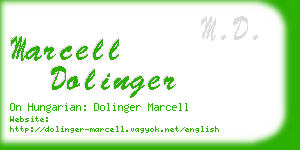 marcell dolinger business card